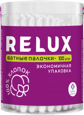 RELUX Ватные палочки (цилиндр) /100 №1091221600