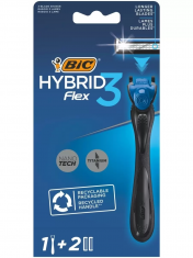 BIC Бритва Флекс 3 Гибрид + 2 кассеты №797726200