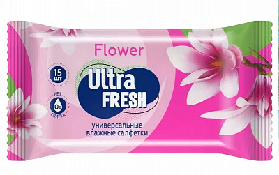 Ultra Fresh  Flower&Fruit Влажные салфетки /15 №1028397200