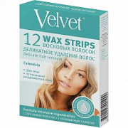 Velvet Восковые полоски д/лица Деликатное удаление волос /12 №664368700
