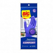 BIG City Перчатки латексные Суперчувствительные фиолетовые L №995245100