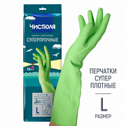 ЧИСТЮЛЯ Перчатки хозяйственные суперпрочные (L) №1040615300
