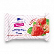 НОВЫЕ ГОРИЗОНТЫ Влажные салфетки OPTIMUM с ароматом клубники /15 №1099020600