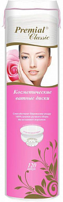 PREMIAL Ватные диски Косметические Classic /120 №668672800
