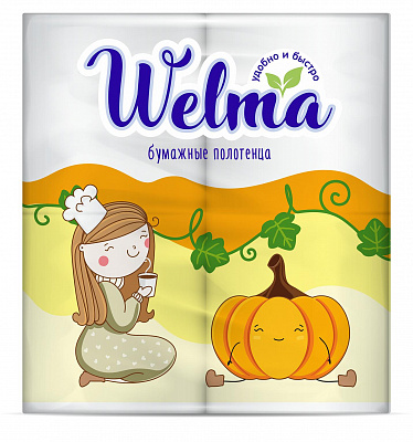 WELMA Полотенца бумажные двухслойные /2 №840456300