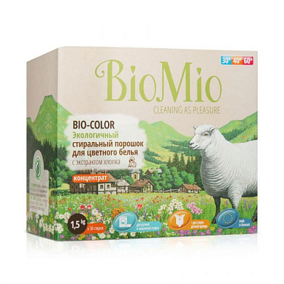 BioMio Стиральный порошок для цветного белья /1500 №422709500