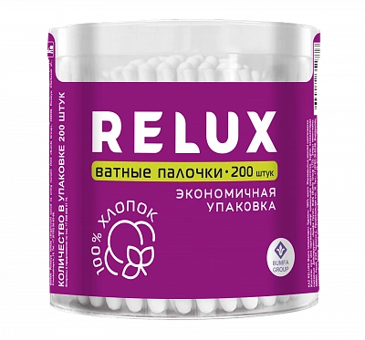 RELUX Ватные палочки (цилиндр) /200 №1091228300