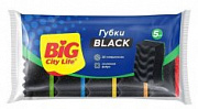 BIG City Губки кухонные с волнистой поверхностью Максима Black /5  №986211400