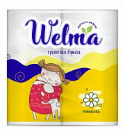 WELMA Туалетная бумага двухслойная с втулкой с ароматом ромашки /4 №1025576300
